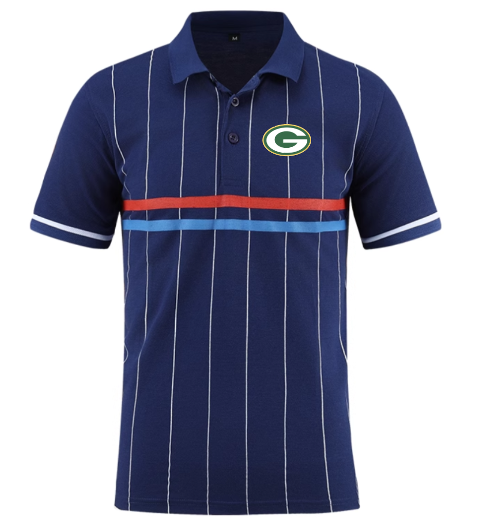 Green Bay Packers blue Men 2025 NFL polo T shirt